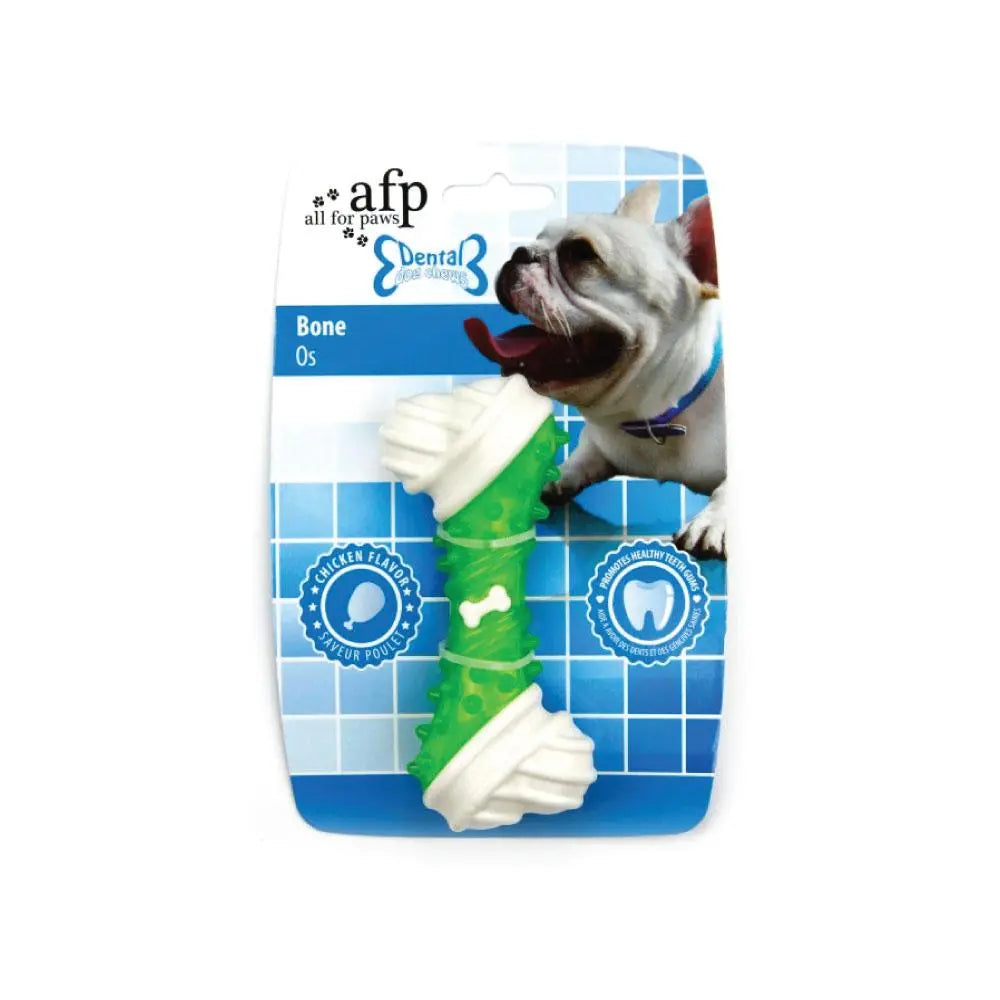 Dog Chew Bone - Green Chicken Flavour Taste - Puppy Dental Teething Gum Toy AFP - Paws & Palettes