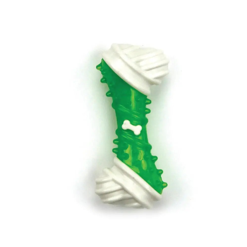 Dog Chew Bone - Green Chicken Flavour Taste - Puppy Dental Teething Gum Toy AFP - Paws & Palettes