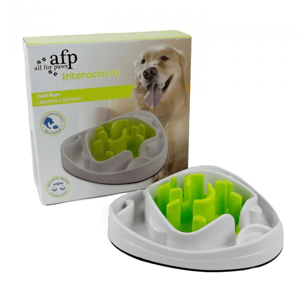 Dog Bowl Food Maze - Interactive Treat Feeder + Water Dish All For Paws Pet - Paws & Palettes