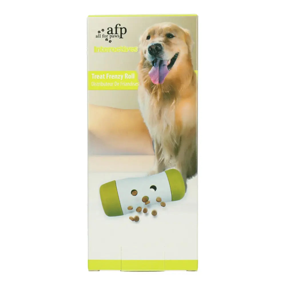 Dog Treat Frenzy Roll - Interactive Dispenser Feeder Toy All For Paws Pet - Paws & Palettes