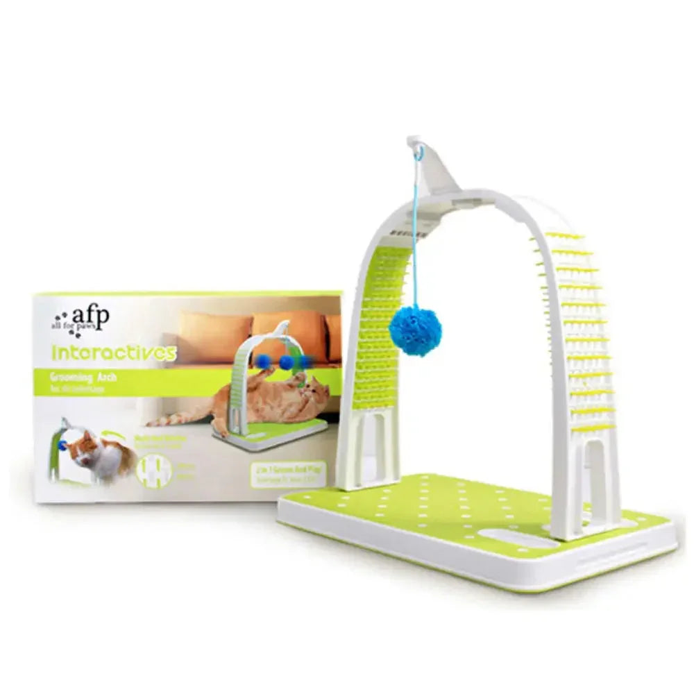 Cat Grooming Arch - Intercative Self Groom Brush + Scratcher Play - All For Paws Dropshipzone