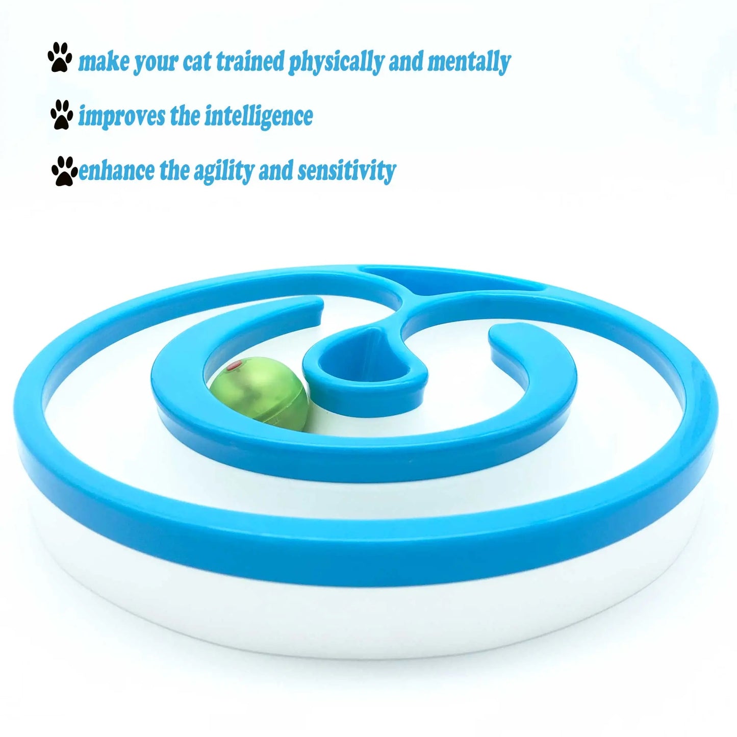 Interactive Cat Track Circle with LED Sound Light Rolling Ball - Chase Play Toy - Paws & Palettes