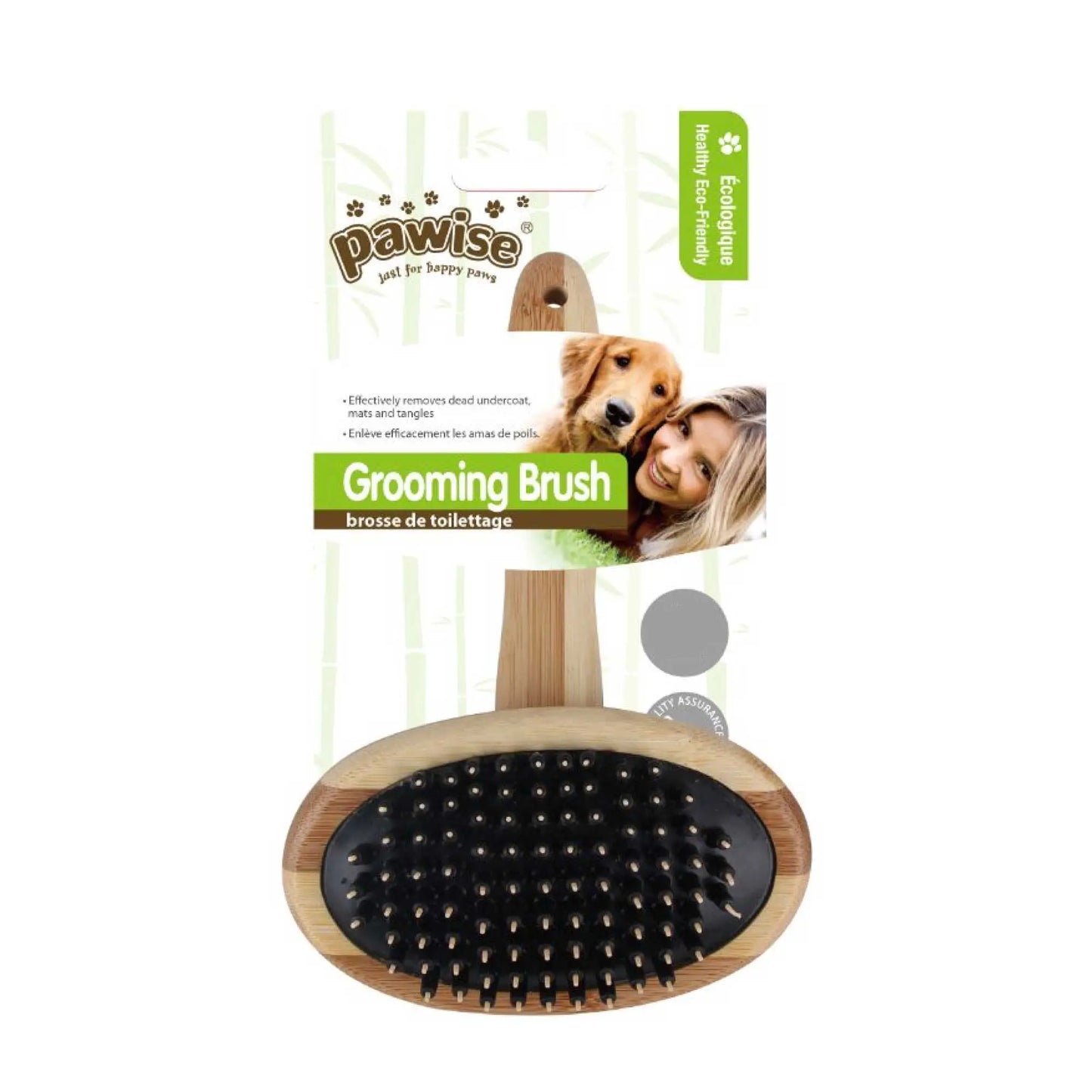 Grooming Brush Medium Dog Cat Pet Eco Bamboo Undercoat Detangling Rake Pawise - Paws & Palettes