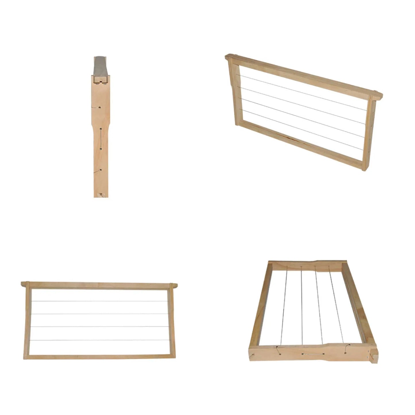 20x Wire Beehive Frame Assembled Wood Steel Unwaxed Deep Hive Frames Beekeeping - Paws & Palettes