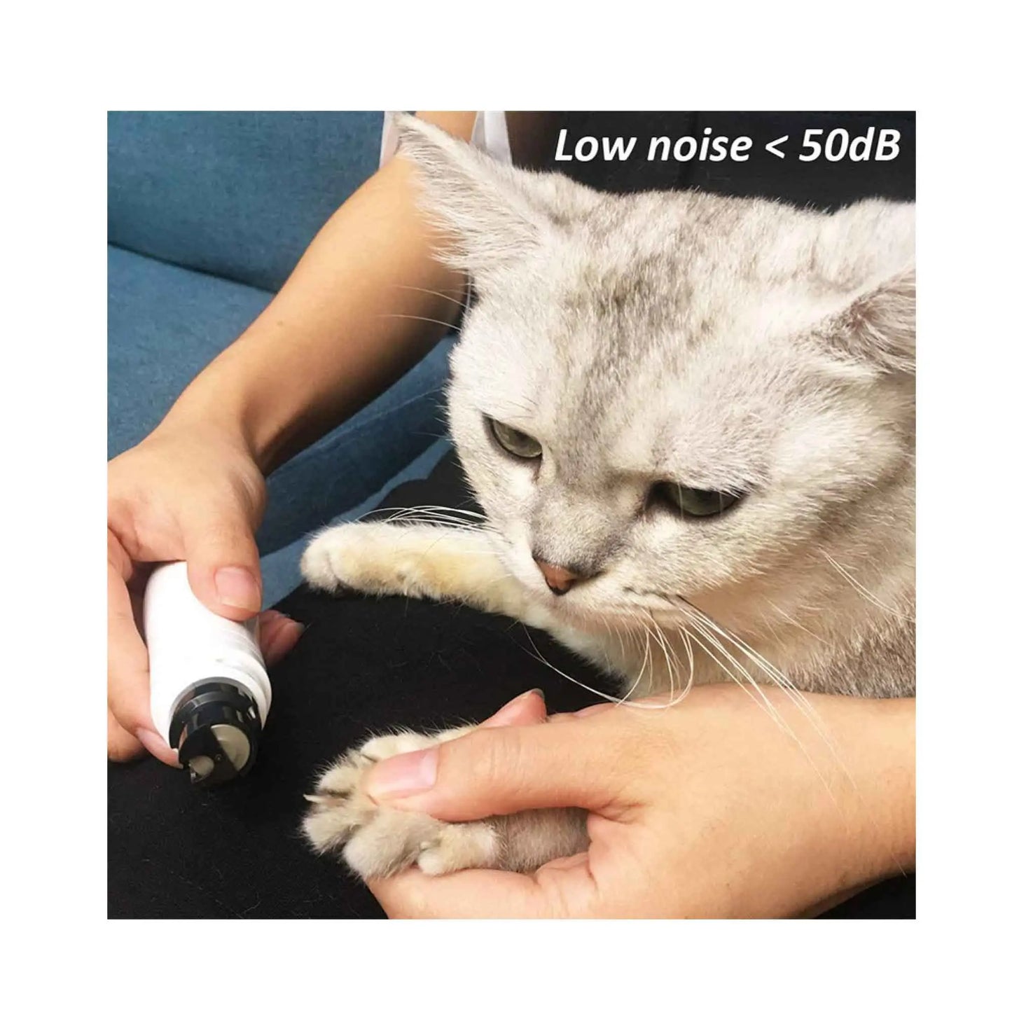 Pet Nail Grinder Dog Cat Electric Trimmer Turbo USB Rechargeable Claw Filer N9 - Paws & Palettes