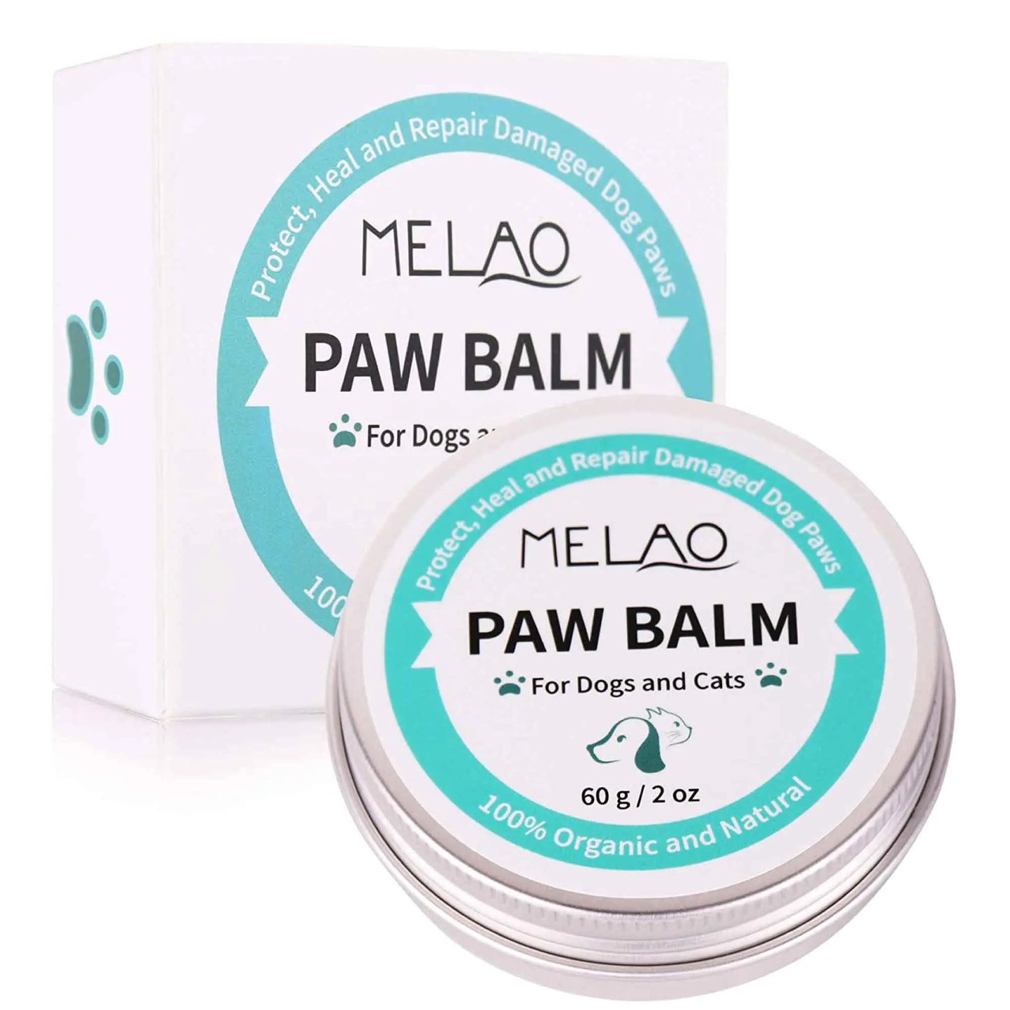 60g Pet Paw Balm - Dog or Cat Natural Organic Nose Soother Wax Ointment Cream - Paws & Palettes