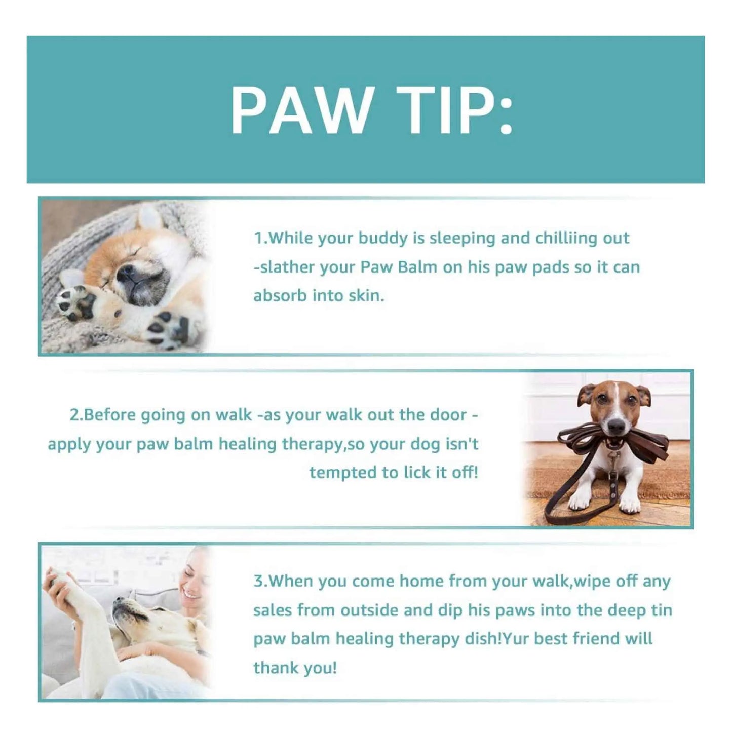 60g Pet Paw Balm - Dog or Cat Natural Organic Nose Soother Wax Ointment Cream - Paws & Palettes