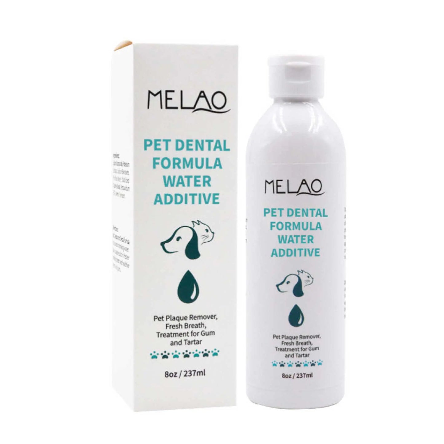 237ml Pet Dental Formula - Water Additive Dog Cat Teeth - Tartar Plaque Breath - Paws & Palettes