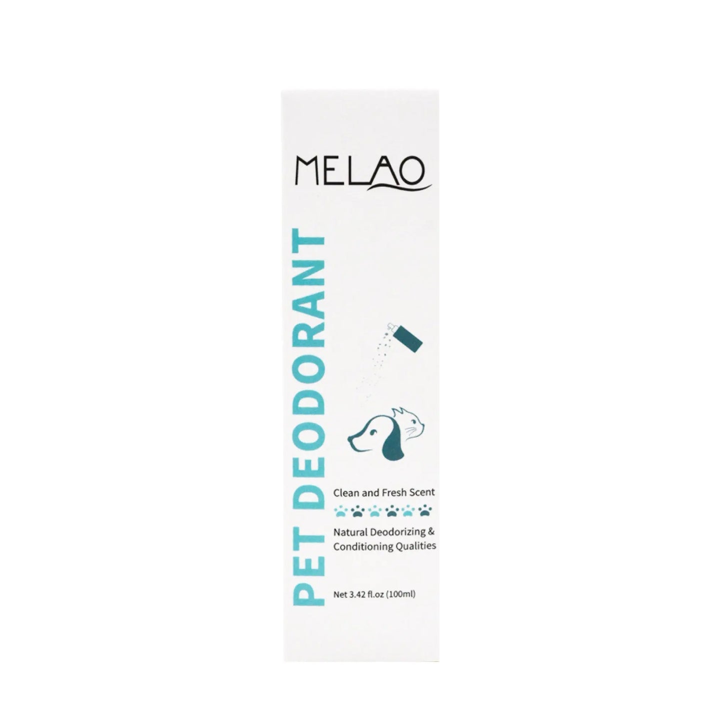 100ml Pet Deodorant - Dog Cat Spray Natural Conditioning Scented Deodorizer Melao - Paws & Palettes