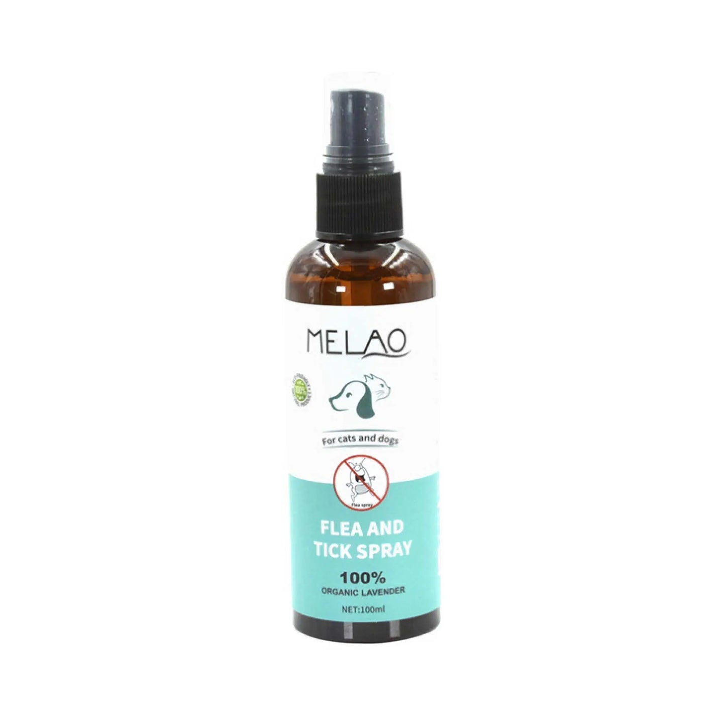 100ml Pet Flea Tick Spray - Dog or Cat Organic Natural Lavender Oil Repellent - Paws & Palettes