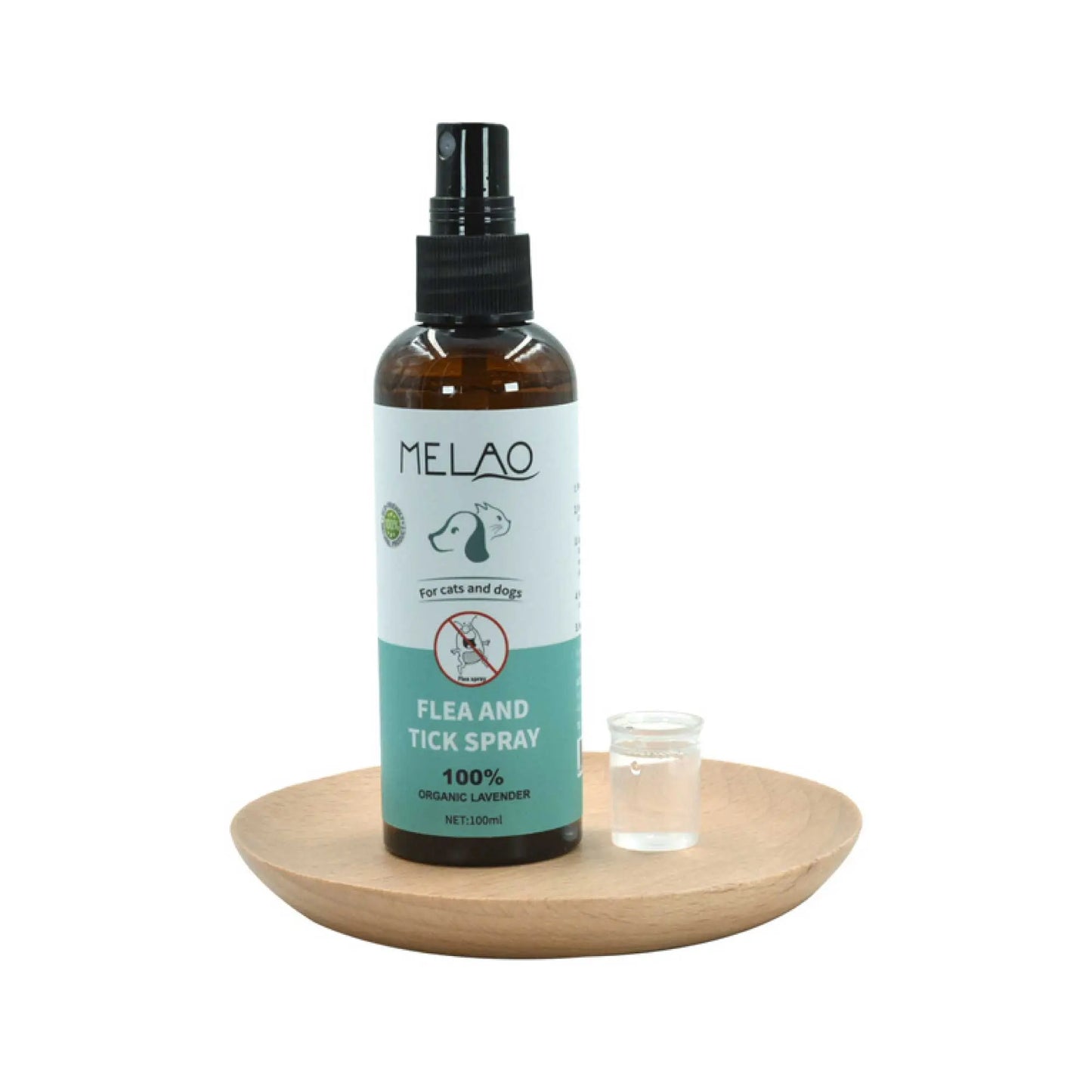 100ml Pet Flea Tick Spray - Dog or Cat Organic Natural Lavender Oil Repellent - Paws & Palettes