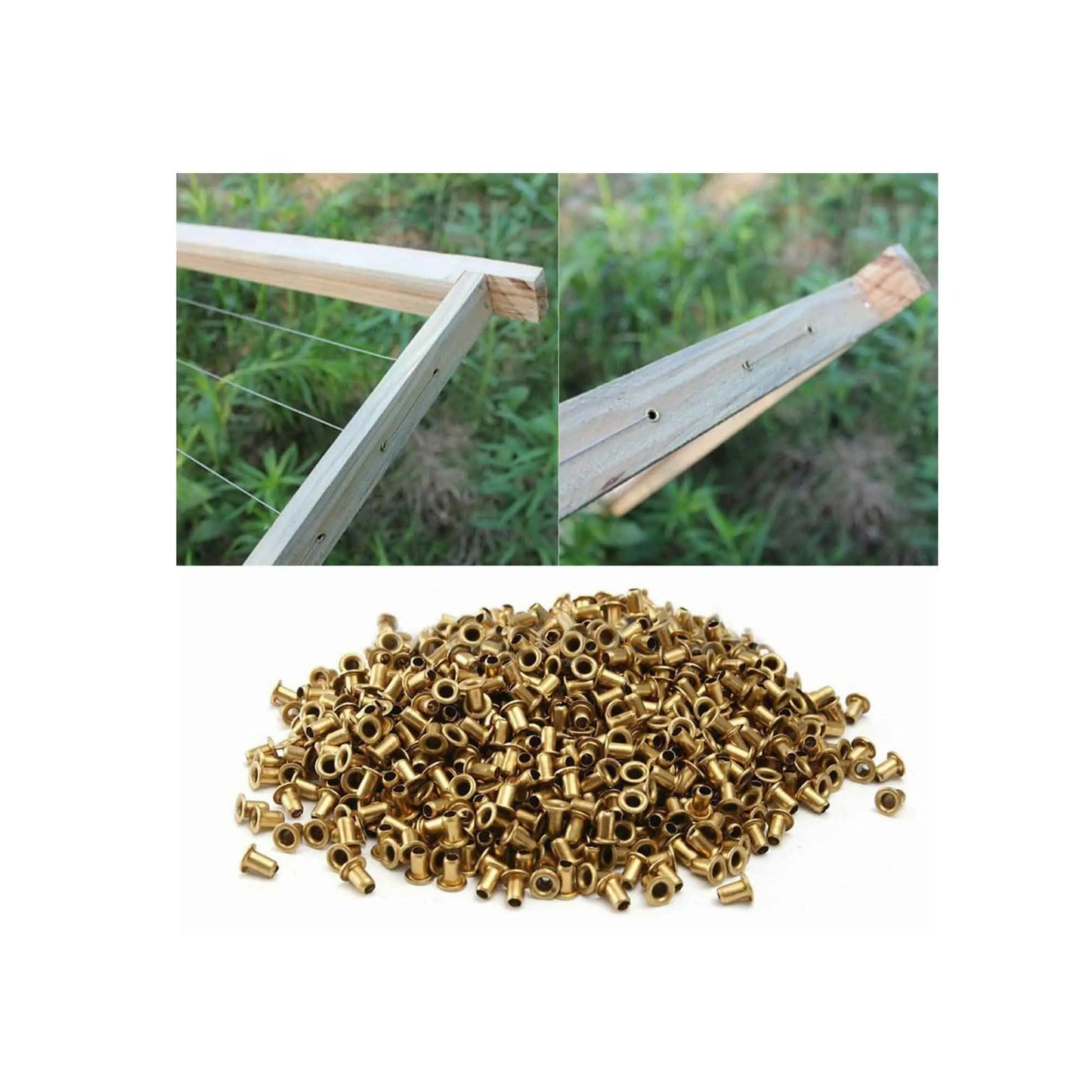 1000 Bee Frame Eyelets Brass Fittings Bee Hive Beehive Beekeeping Beekeeper Tool - Paws & Palettes