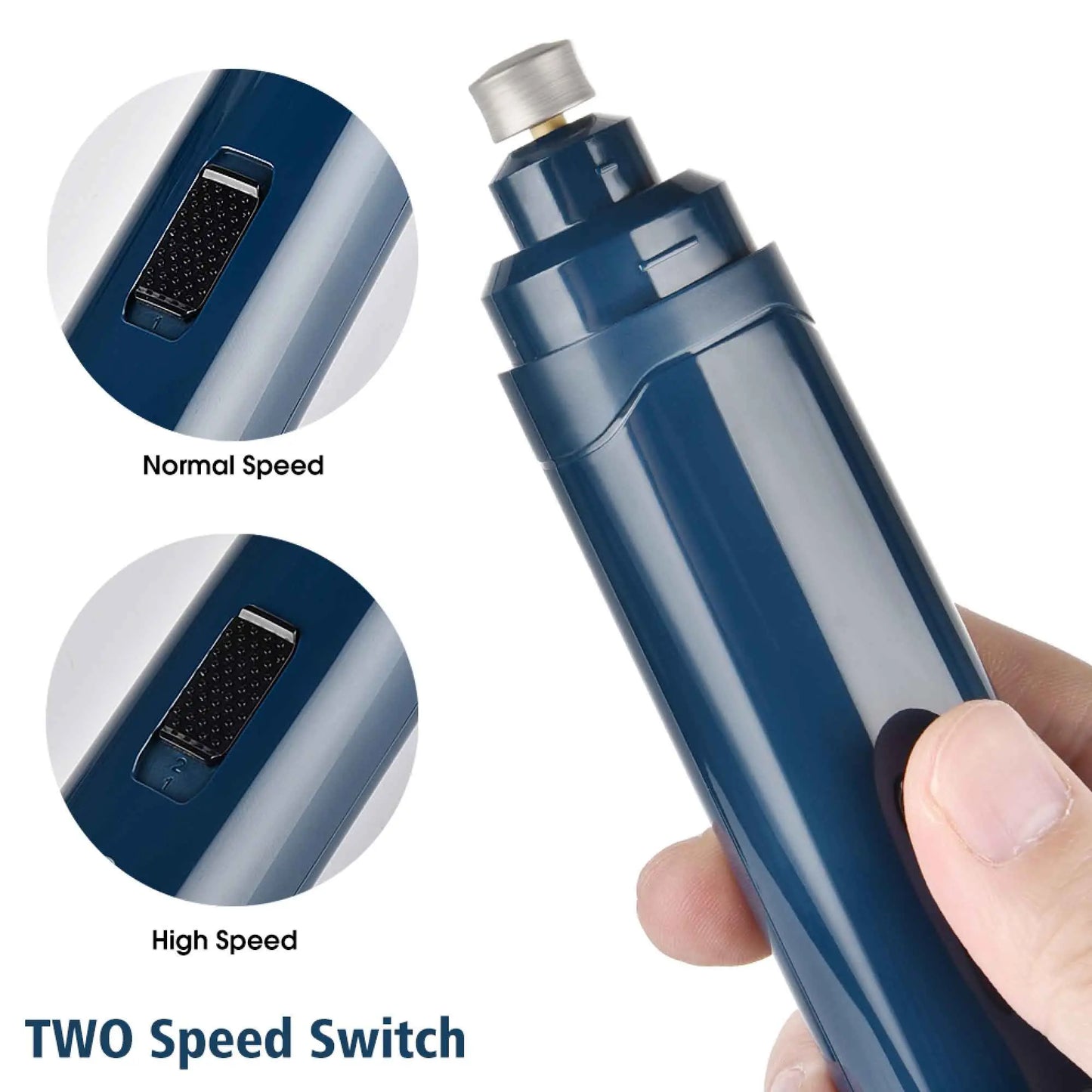 LED Light Pet Nail Grinder Dog Cat Electric Trimmer 2 Speed Rechargeable Filer - Paws & Palettes