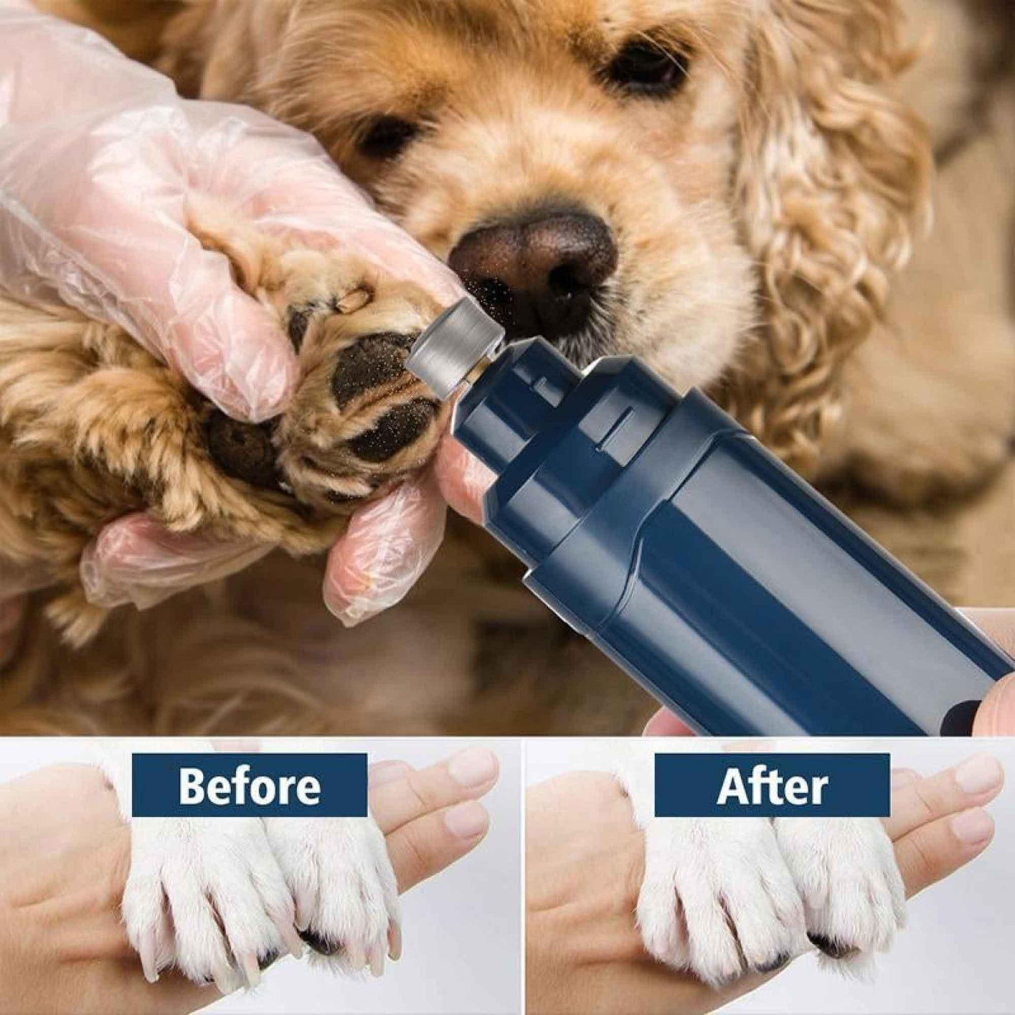 LED Light Pet Nail Grinder Dog Cat Electric Trimmer 2 Speed Rechargeable Filer Dropshipzone