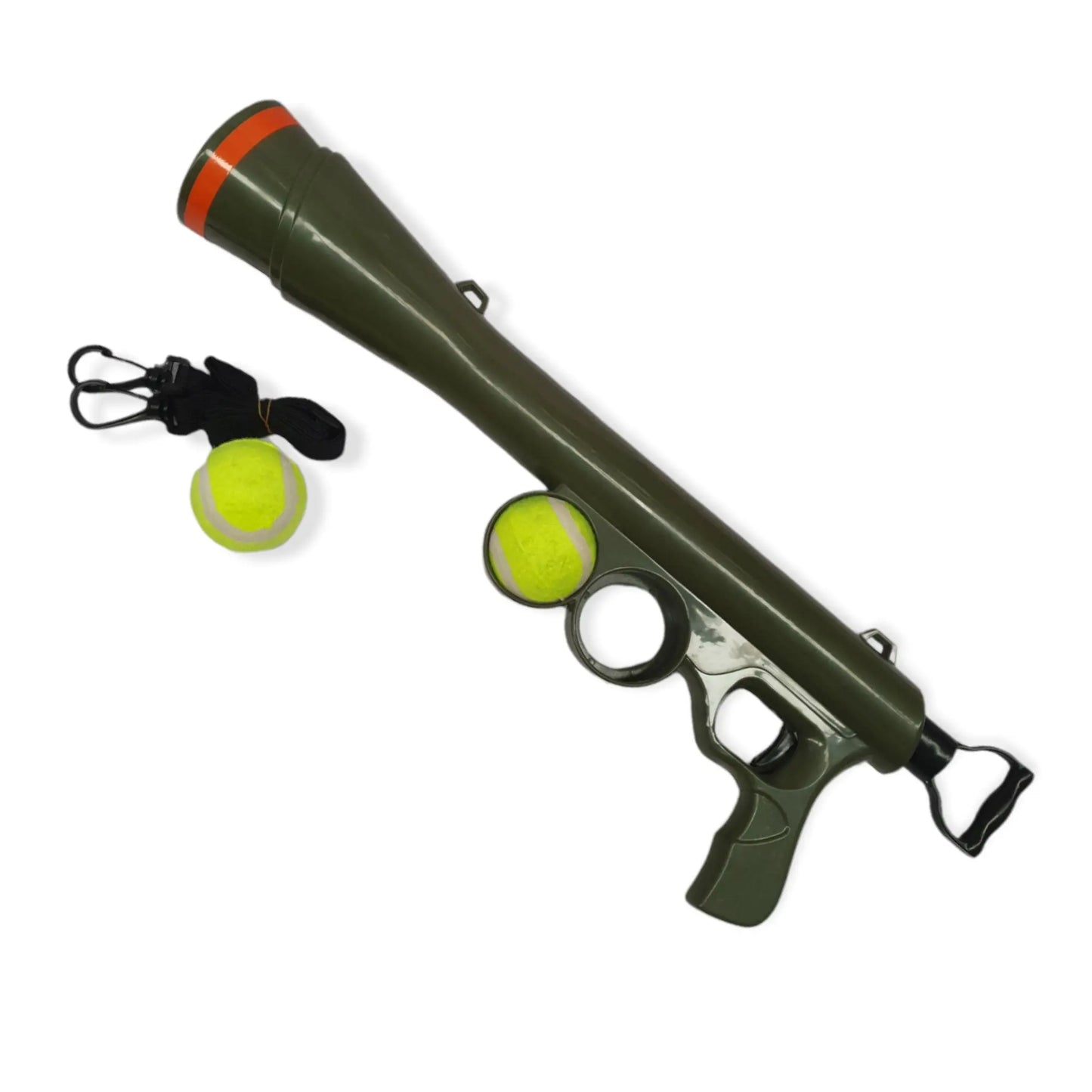 Dog Tennis Ball Launcher Gun - Pet Puppy Outdoors Exercise Fun Play - Paws & Palettes