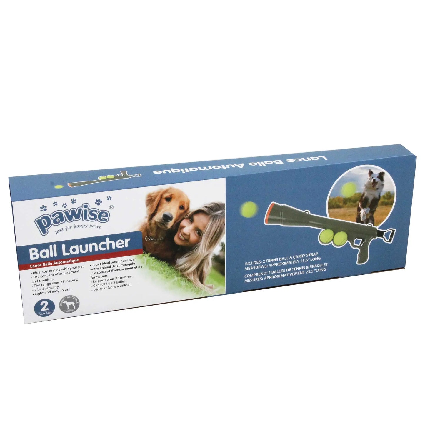 Dog Tennis Ball Launcher Gun - Pet Puppy Outdoors Exercise Fun Play - Paws & Palettes