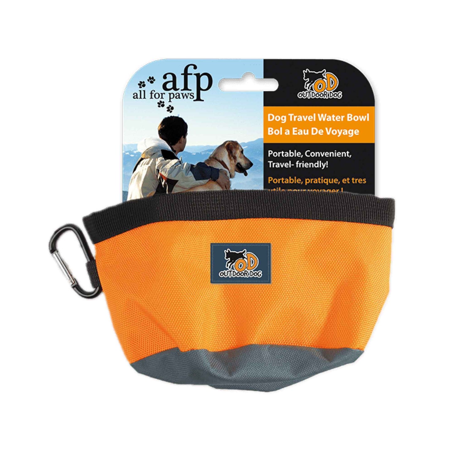 Dog Travel Bowl - Portable Outdoor Camping Water Feeder Container - Paws & Palettes