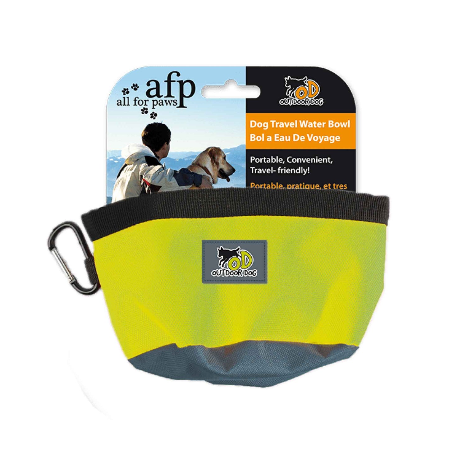 Dog Travel Bowl - Portable Outdoor Camping Water Feeder Container - Paws & Palettes