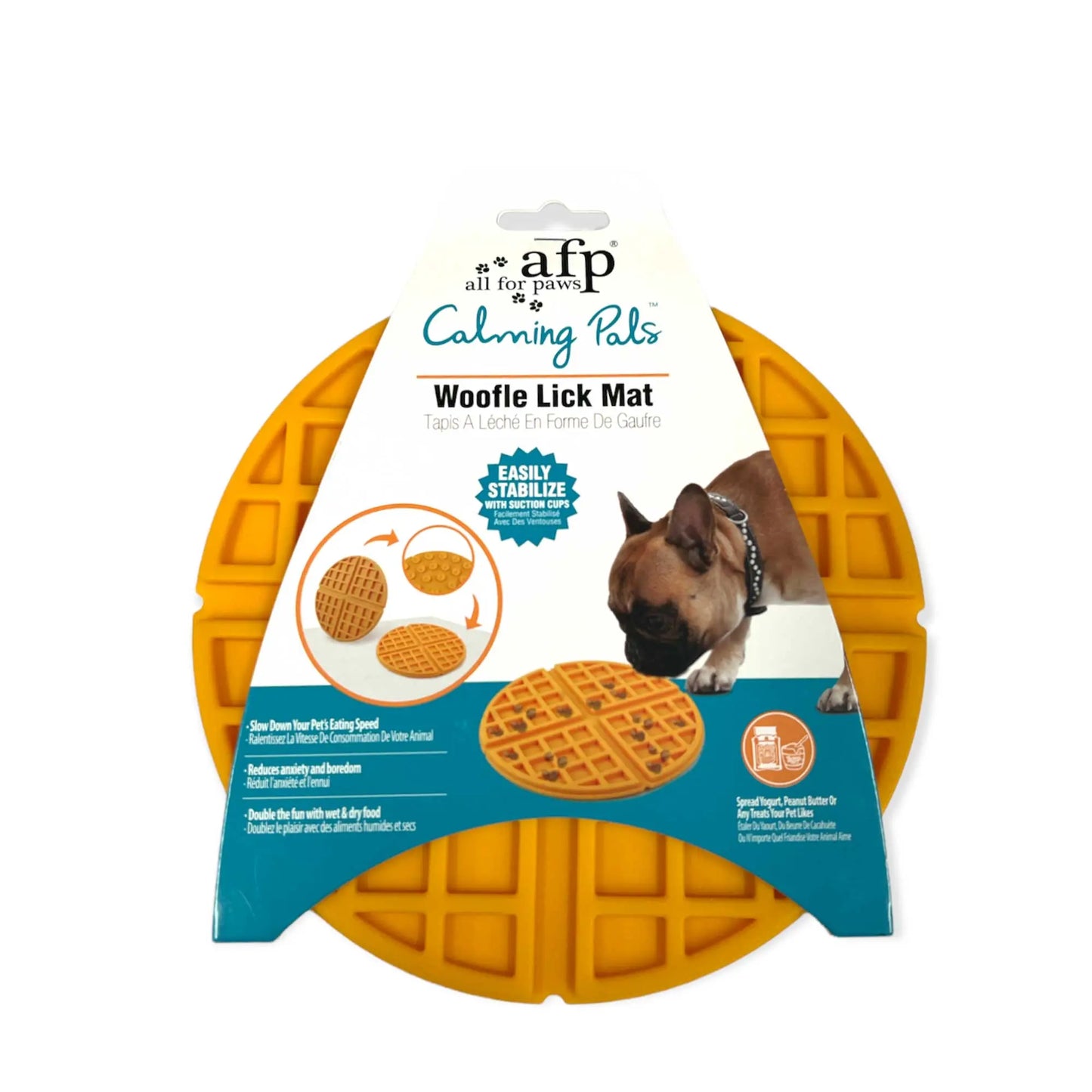 Dog Woofle Lick Mat - Food and Treat Sticky Slow Feeder Pad - Calming Toy - Paws & Palettes