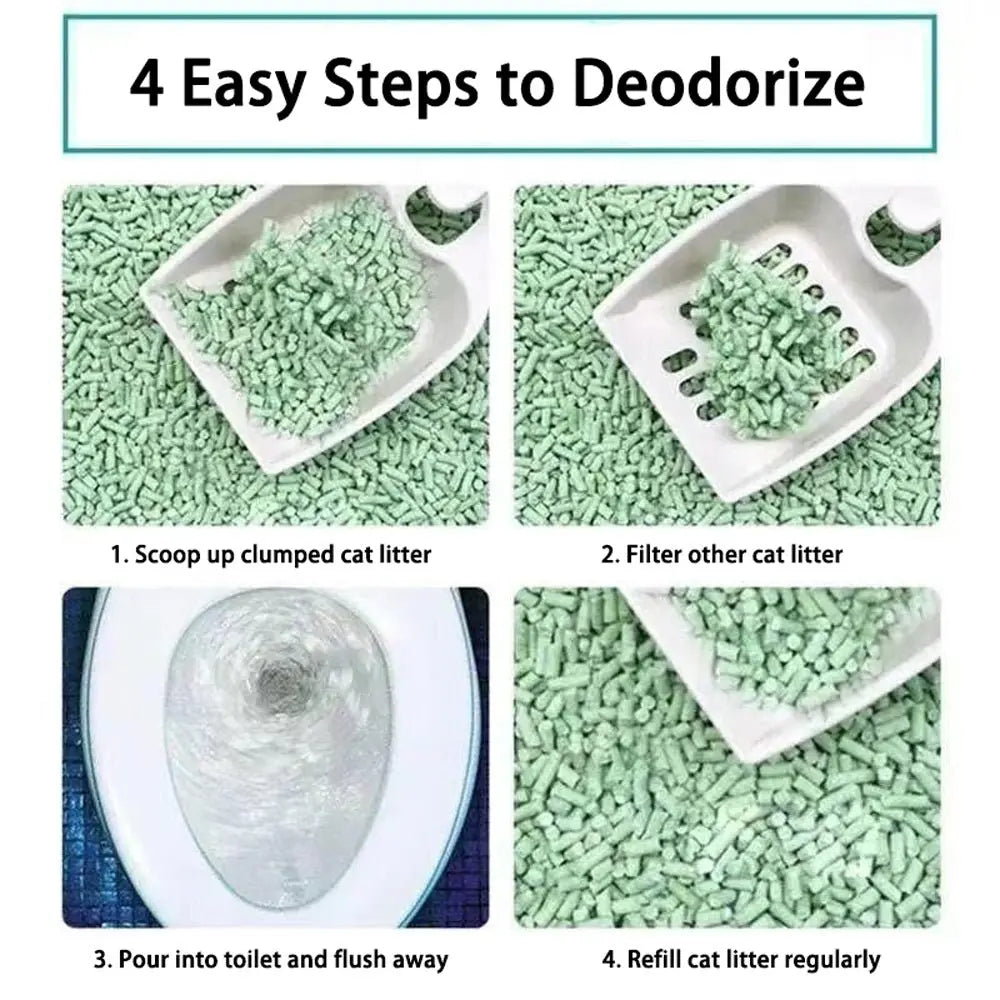Dust-Free Tofu Cat Litter Quick Clumping & Odor Control Plant-Based Deodorizer Ideal for Multi-Cat Homes - Paws & Palettes