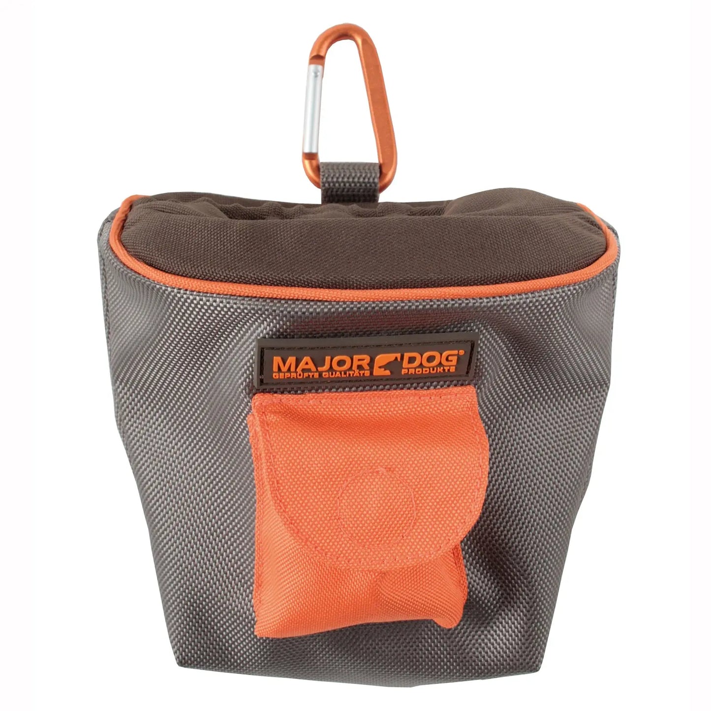 Major Dog Snack Treat Bag Grey/Orange Coloured - Paws & Palettes