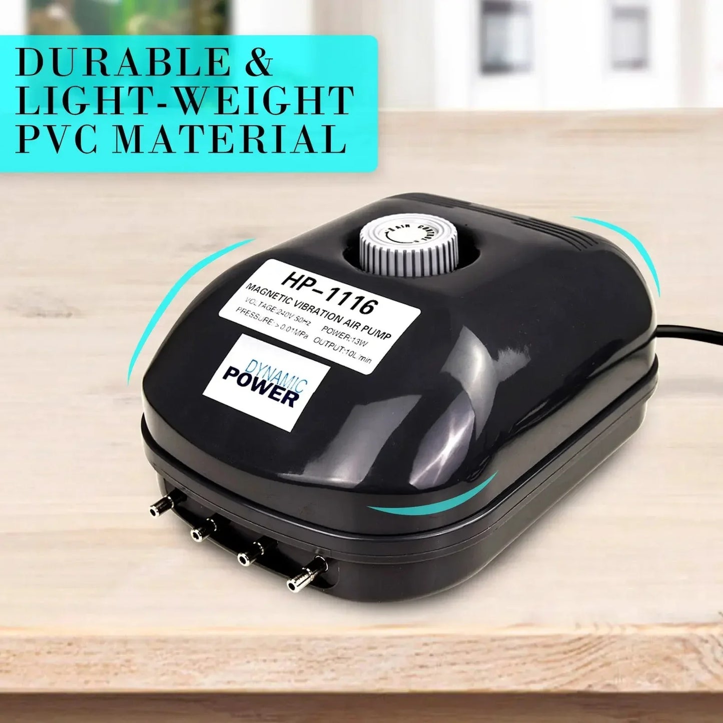 Aquarium Air Pump Oxygen Hydroponic 4 Outlet 360L/H 13W Dropshipzone