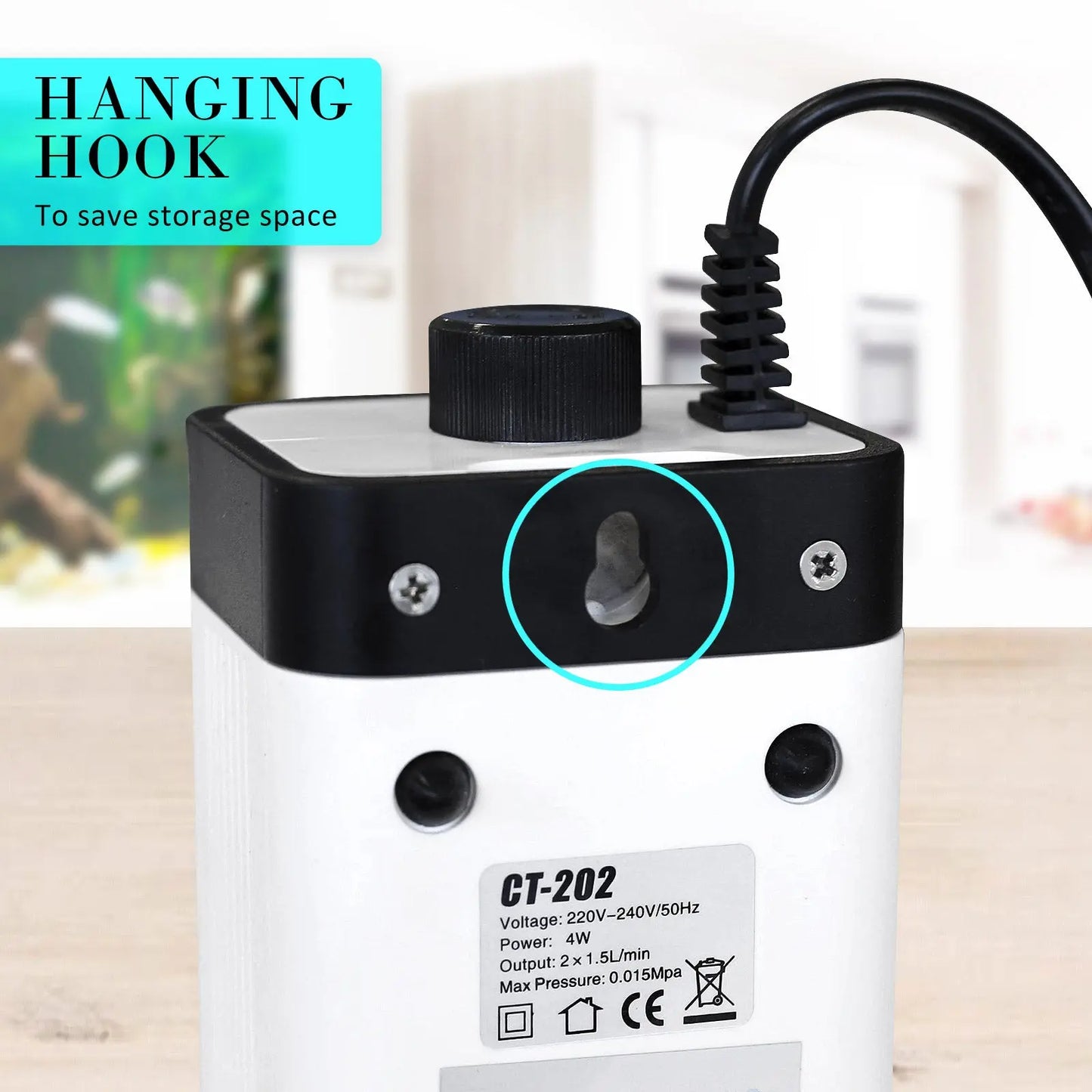 Aquarium Air Pump Oxygen Hydroponic 2 Outlet 180L/H 4W - Paws & Palettes