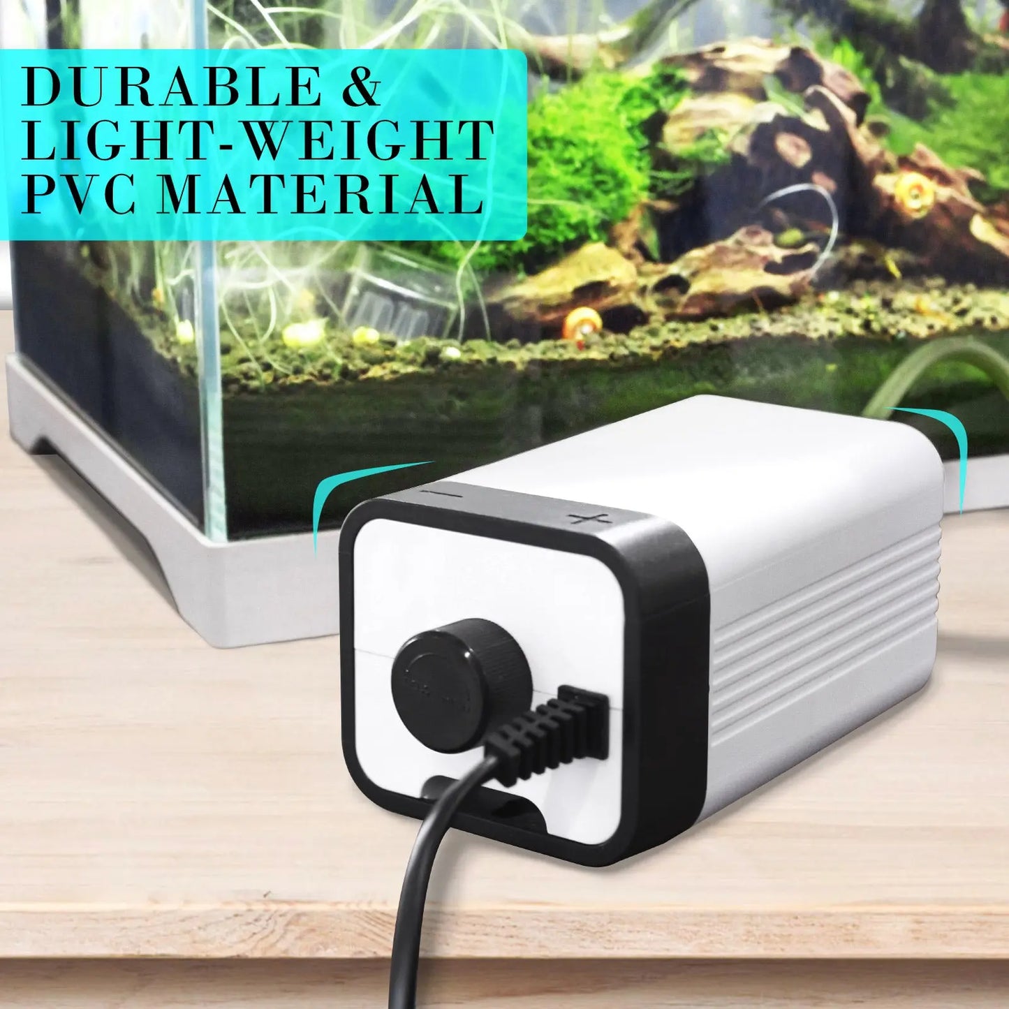 Aquarium Air Pump Oxygen Hydroponic 2 Outlet 180L/H 4W - Paws & Palettes
