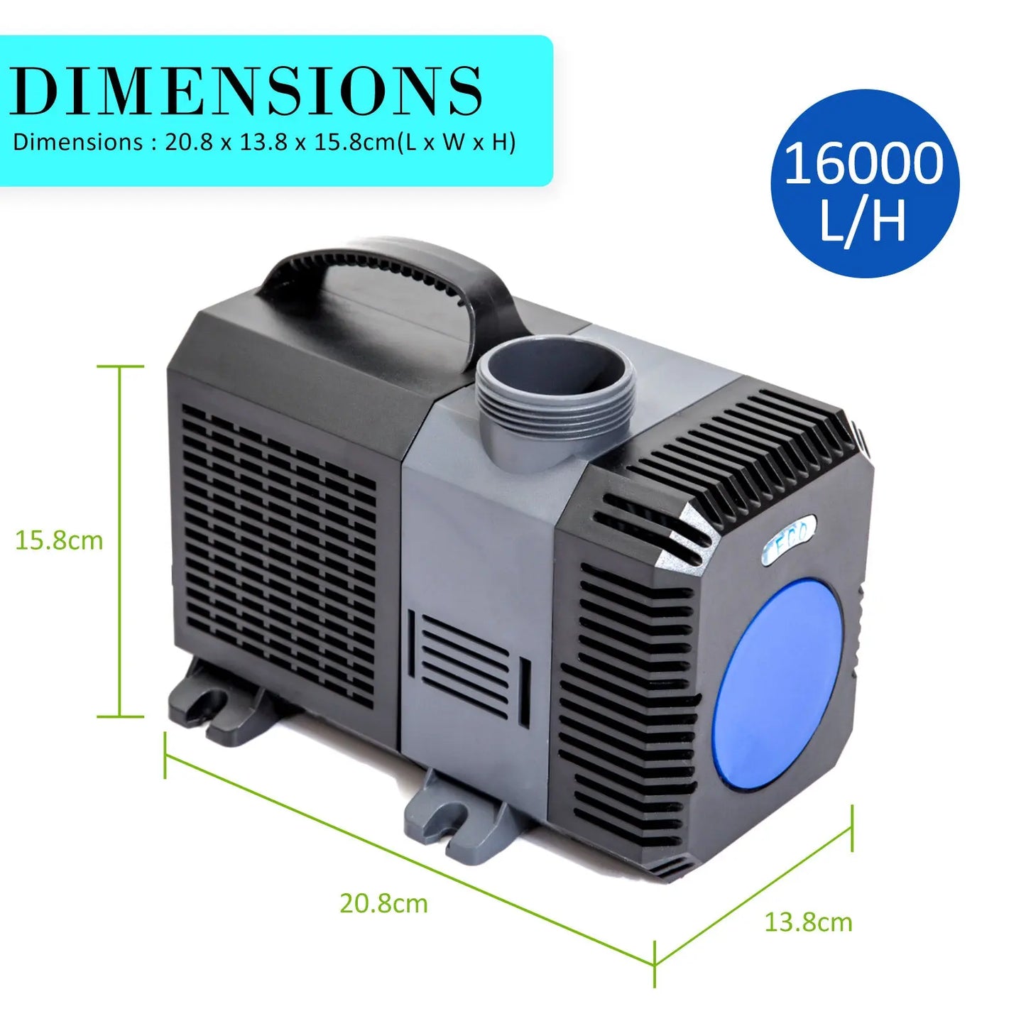Combo Aquarium Garden Filter 10000L/H + Submersible Water Pump 16000L/H - Paws & Palettes