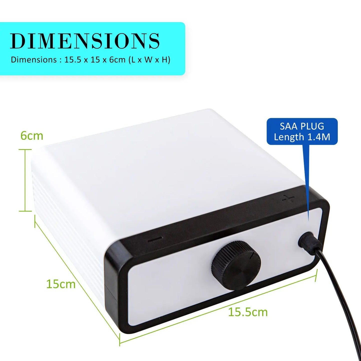 Aquarium Air Pump Oxygen Hydroponic 4 Outlet 670L/H 8W WHITE - Paws & Palettes