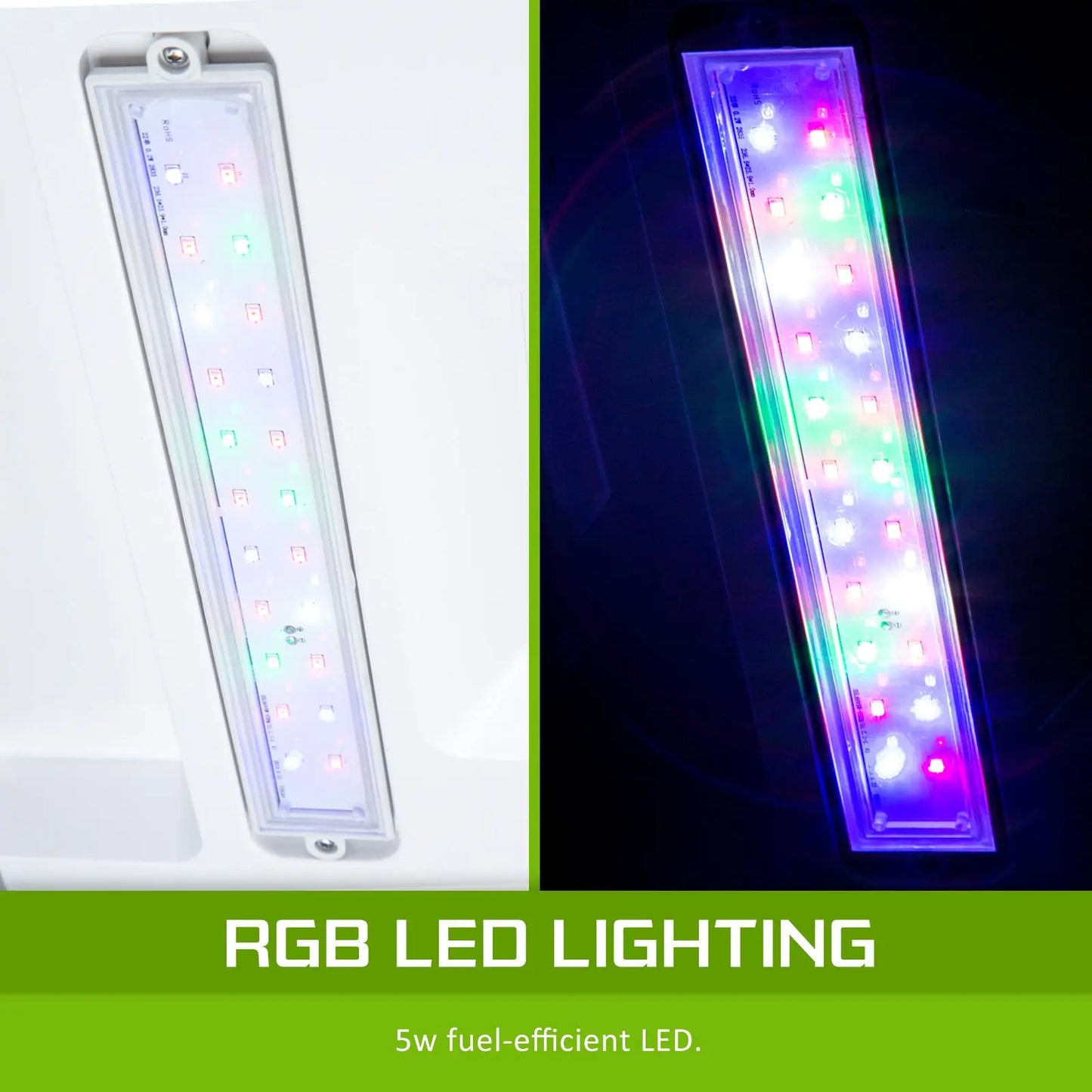 Aquarium Curved Glass RGB LED Fish Tank Set Filter Pump 30L - Paws & Palettes