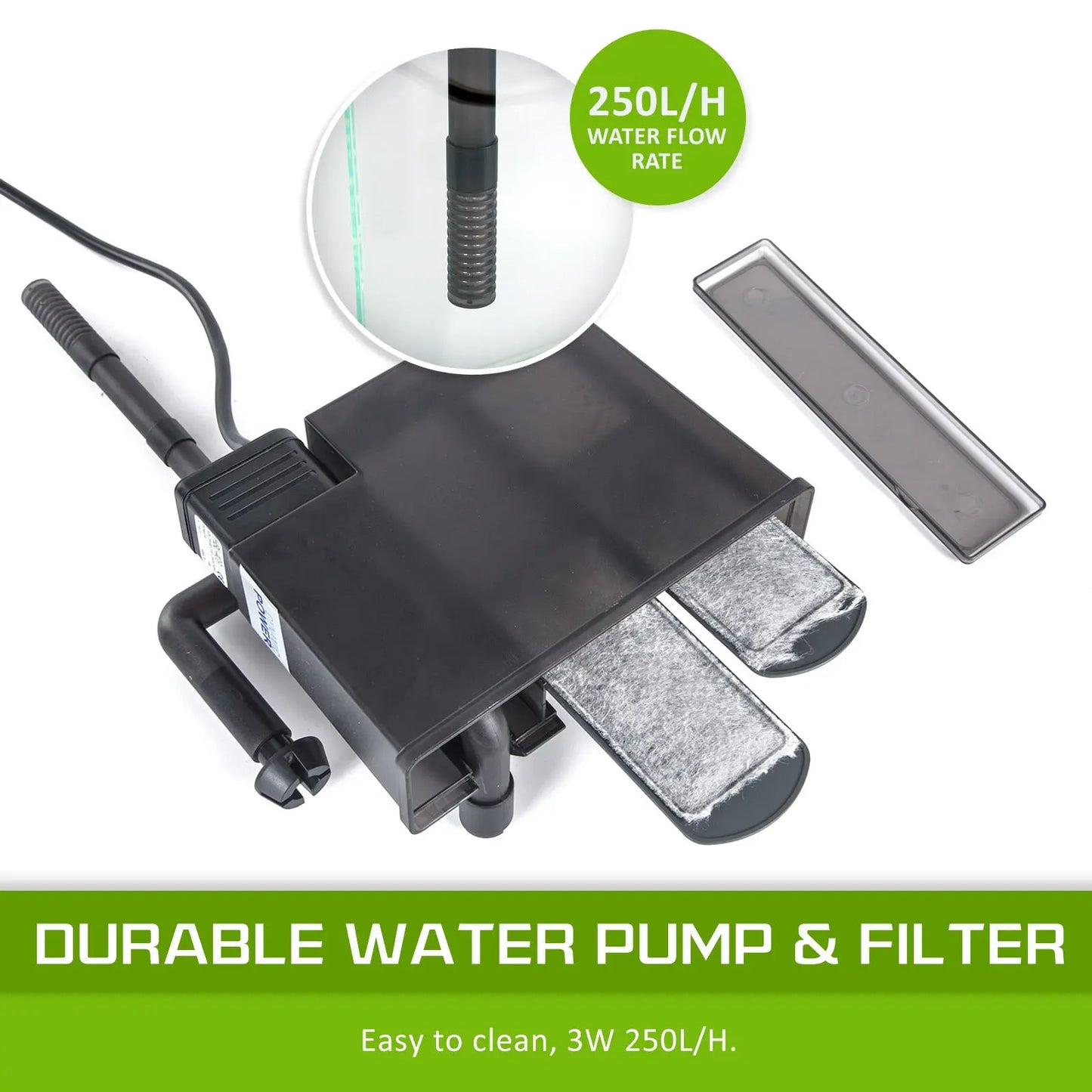 Aquarium Starfire Glass Fish Tank Set Filter Pump 39L - Paws & Palettes