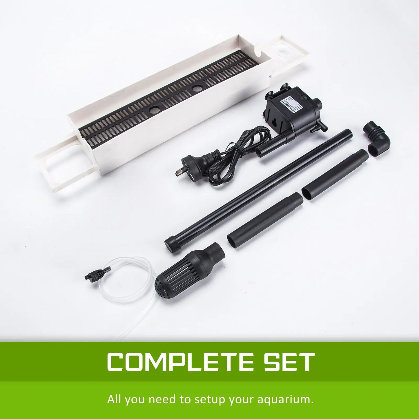 Aquarium Curved Glass RGB LED Fish Tank Set Filter Pump 52L - Paws & Palettes