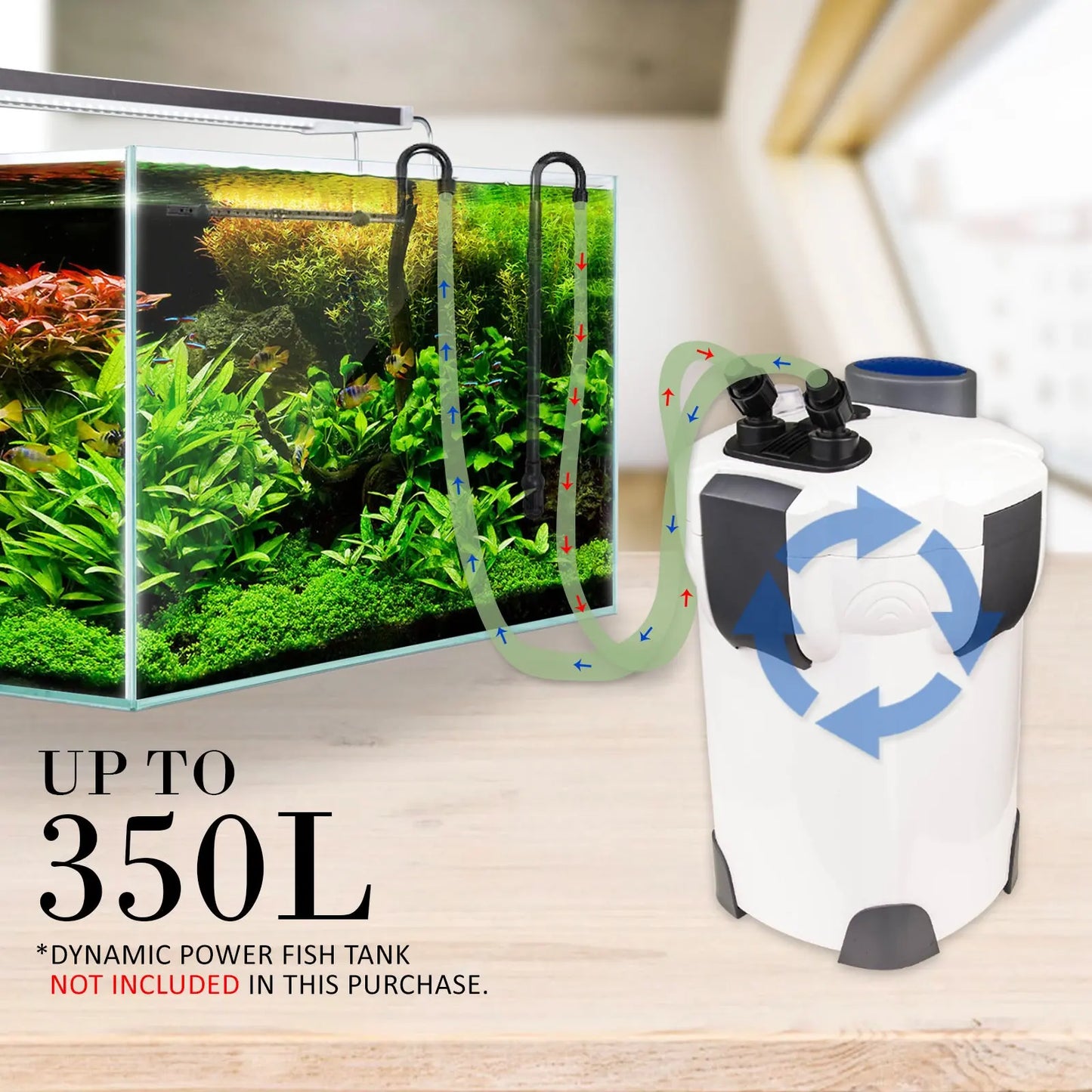 Aquarium UV Light External Canister Filter 1400L/H + Media Kit - Paws & Palettes