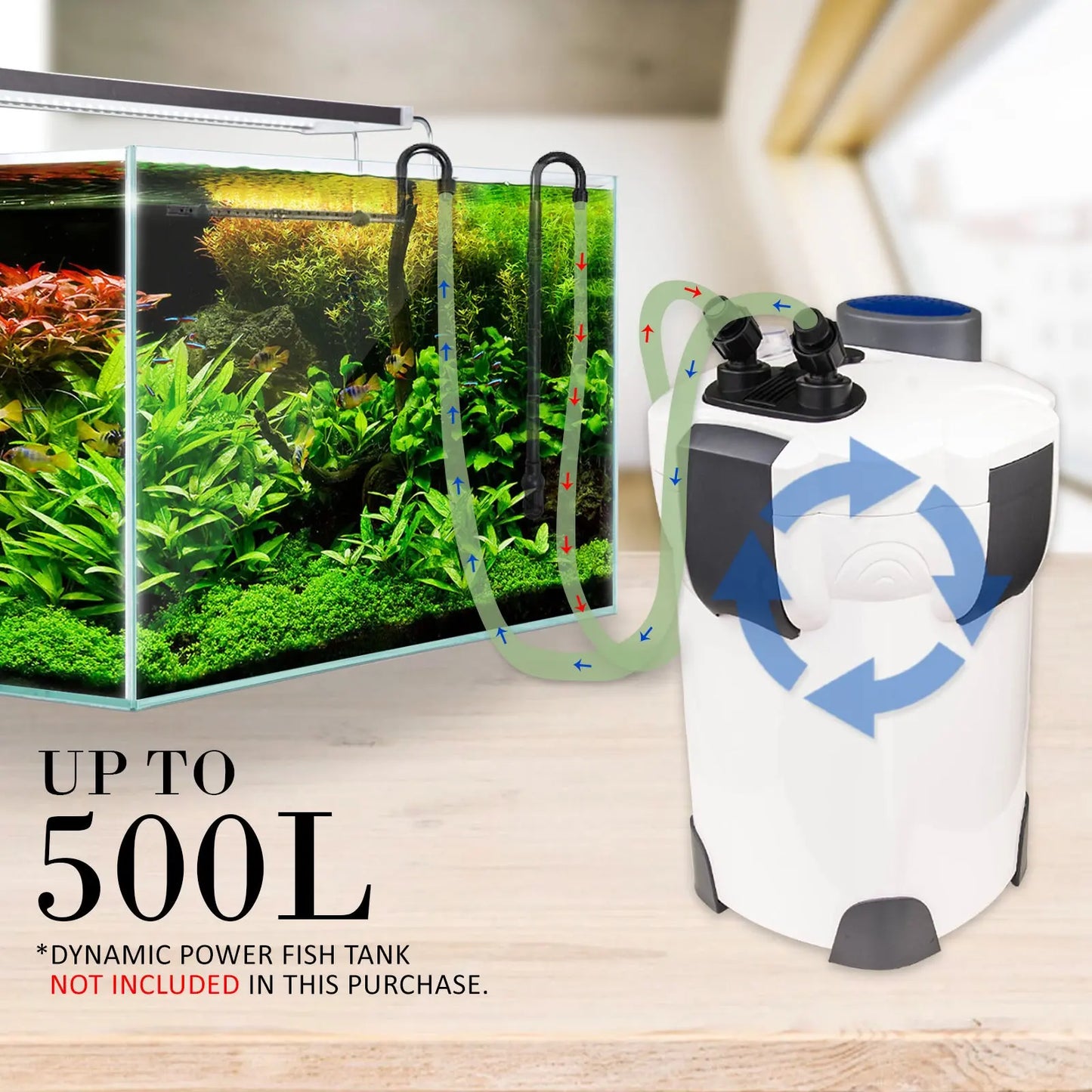 Aquarium UV Light External Canister Filter 2000L/H + Media Kit - Paws & Palettes