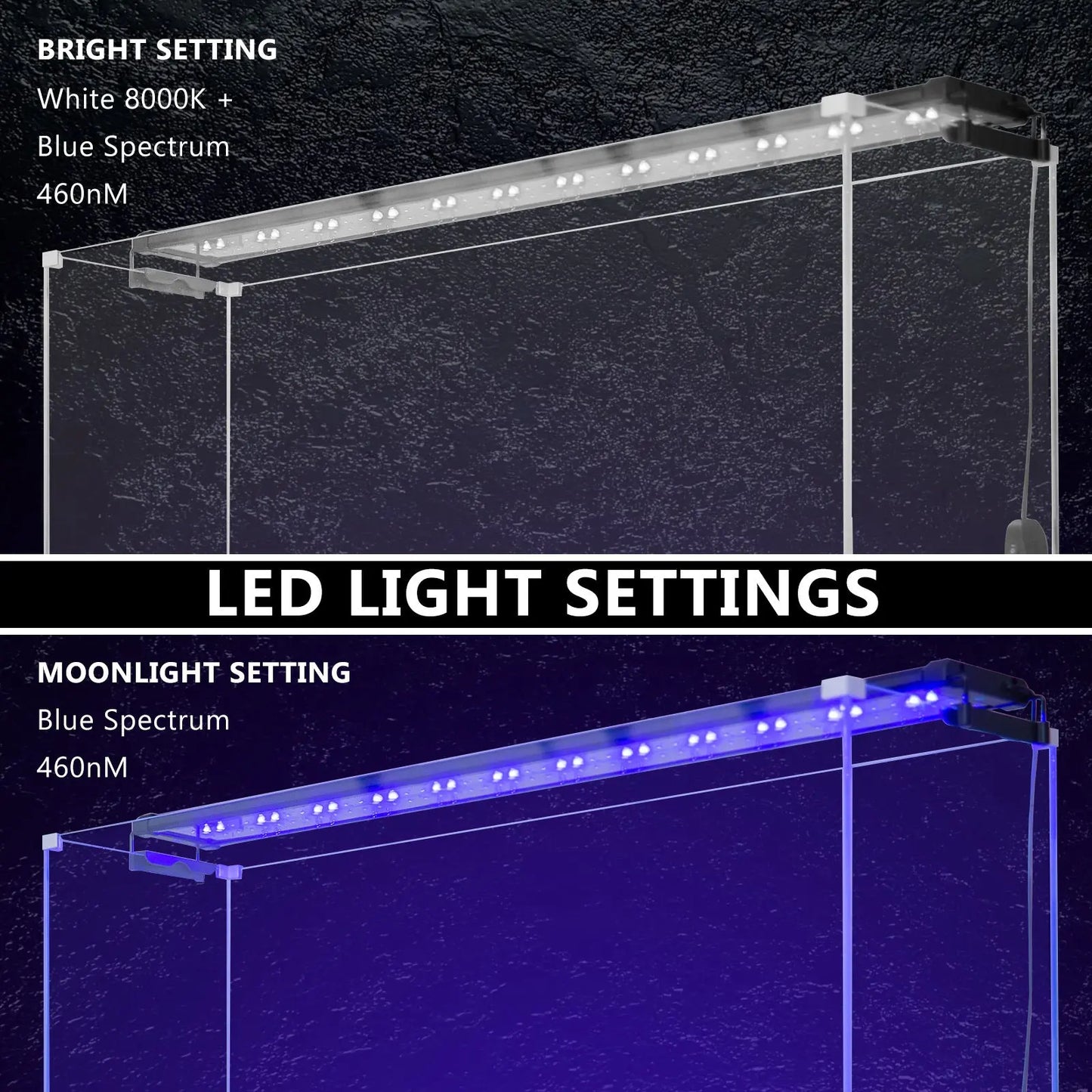 33W Aquarium Blue White LED Light for Tank 120-140cm - Paws & Palettes