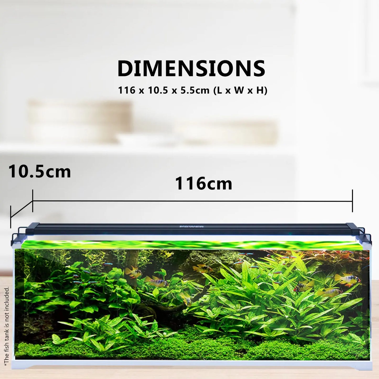 33W Aquarium Blue White LED Light for Tank 120-140cm - Paws & Palettes