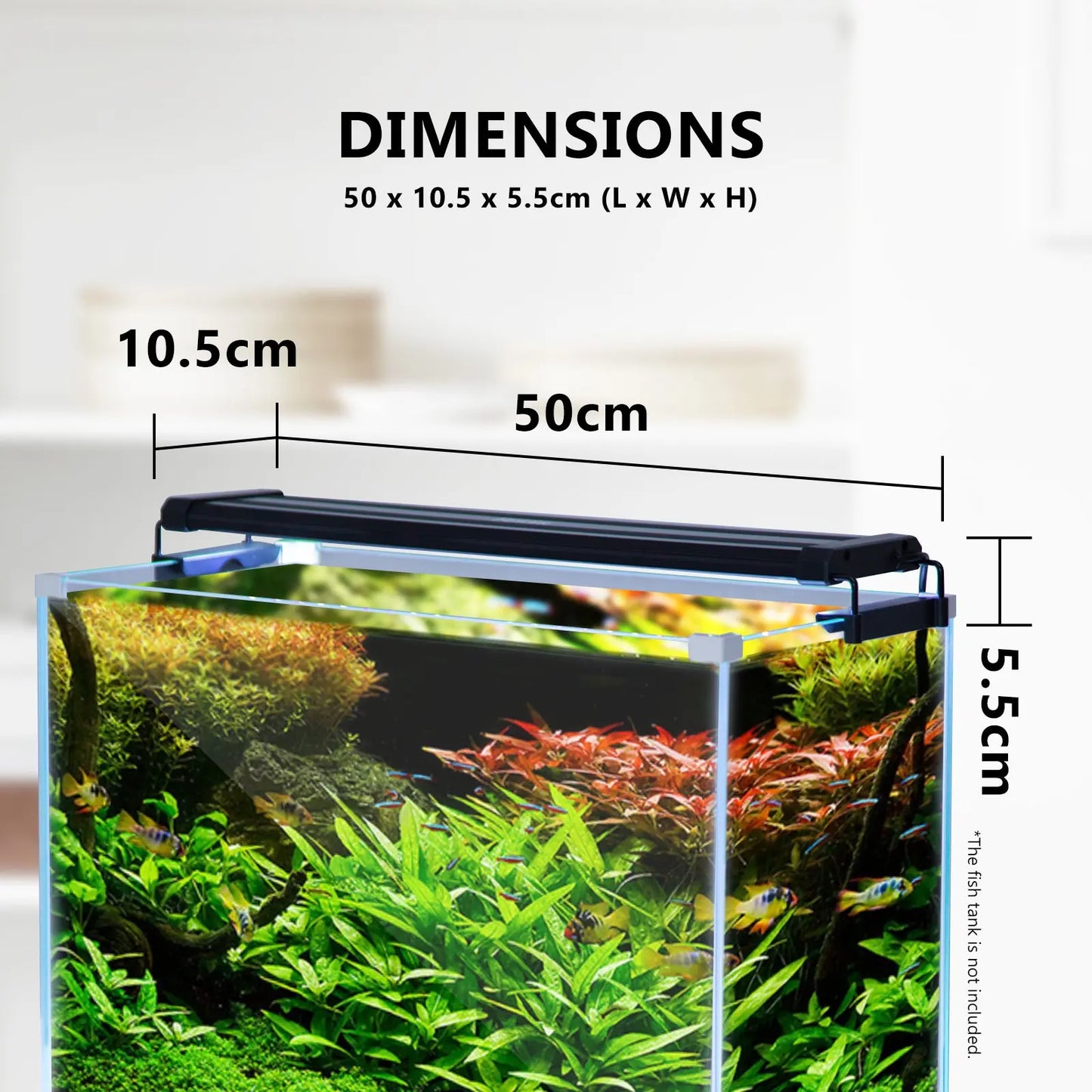 11W Aquarium Blue White LED Light for Tank 50-70cm - Paws & Palettes