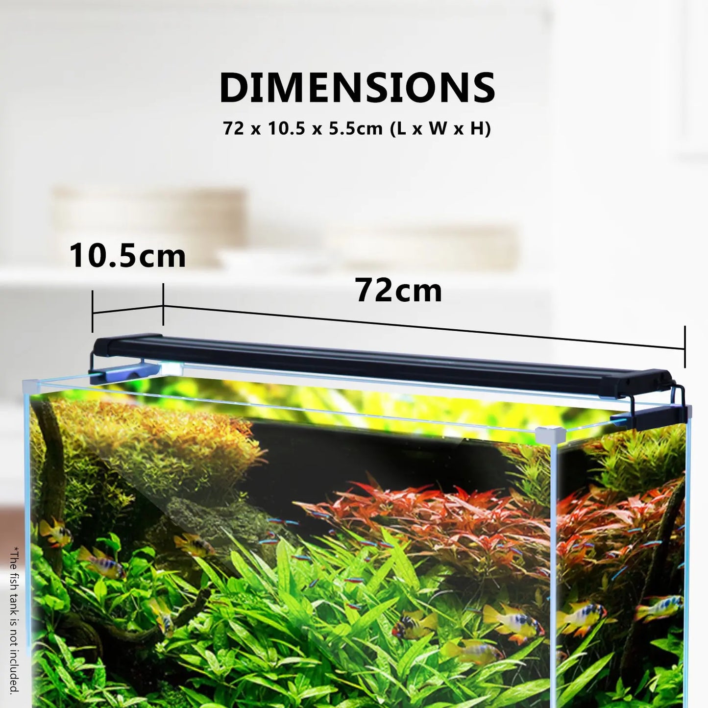 18W Set 2 Aquarium Blue White LED Light for Tank 75-95cm - Paws & Palettes