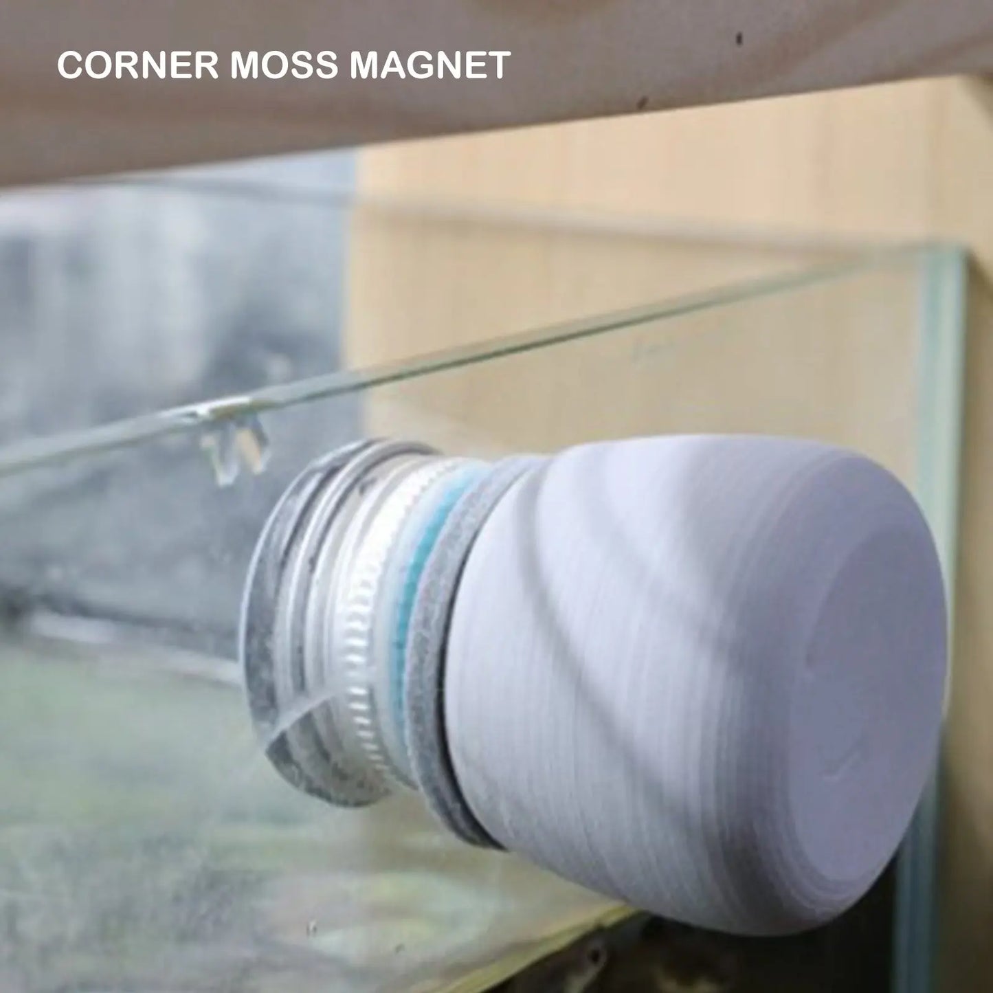 Fish Tank Corner Moss Magnet Scraper Glass Algae Cleaner Magnetic Scrubber GREY - Paws & Palettes