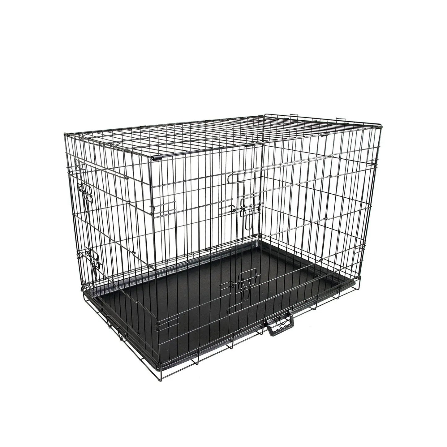Wire Dog Cage Foldable Crate Kennel 24in with Tray - Paws & Palettes