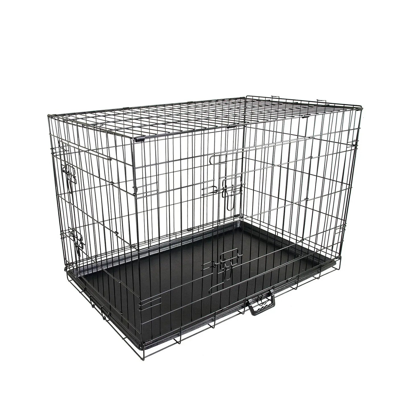 Wire Dog Cage Foldable Crate Kennel 36in with Tray - Paws & Palettes