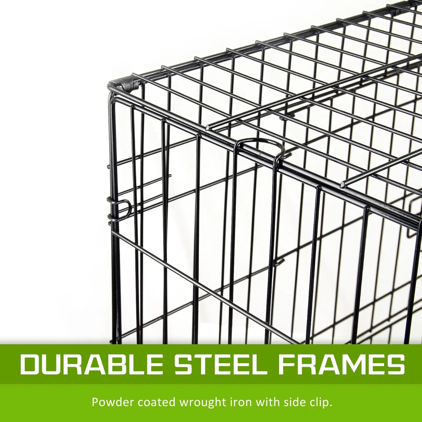 Wire Dog Cage Foldable Crate Kennel 36in with Tray - Paws & Palettes