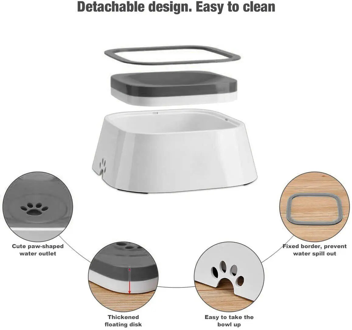 YES4PETS 1 x Medium Pet No Spill Feeder Bowl Dog Cat Puppy slow food Interactive Dish Dispenser - Paws & Palettes