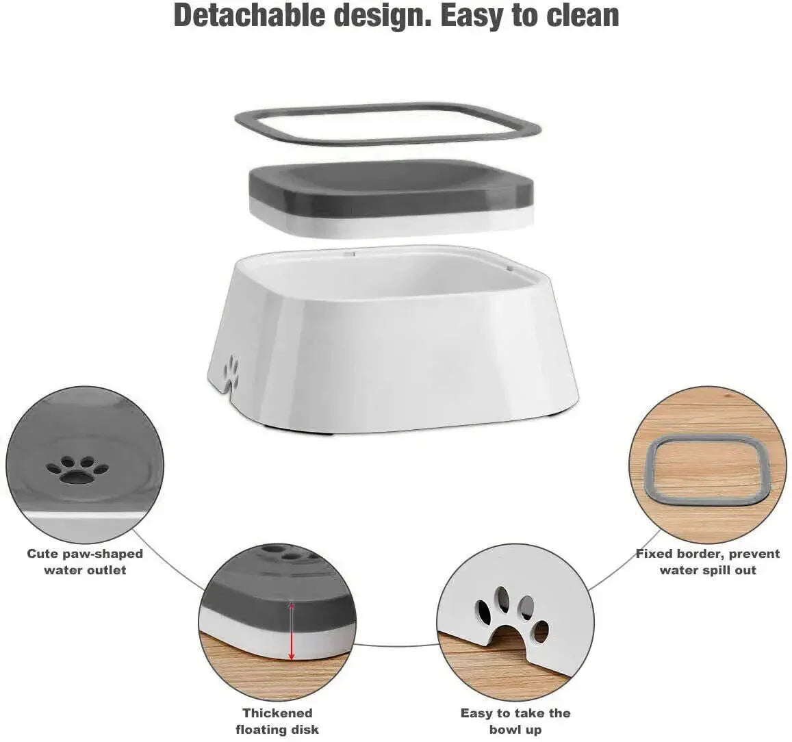 YES4PETS 1 x Medium Pet No Spill Feeder Bowl Dog Cat Puppy slow food Interactive Dish Dispenser Dropshipzone