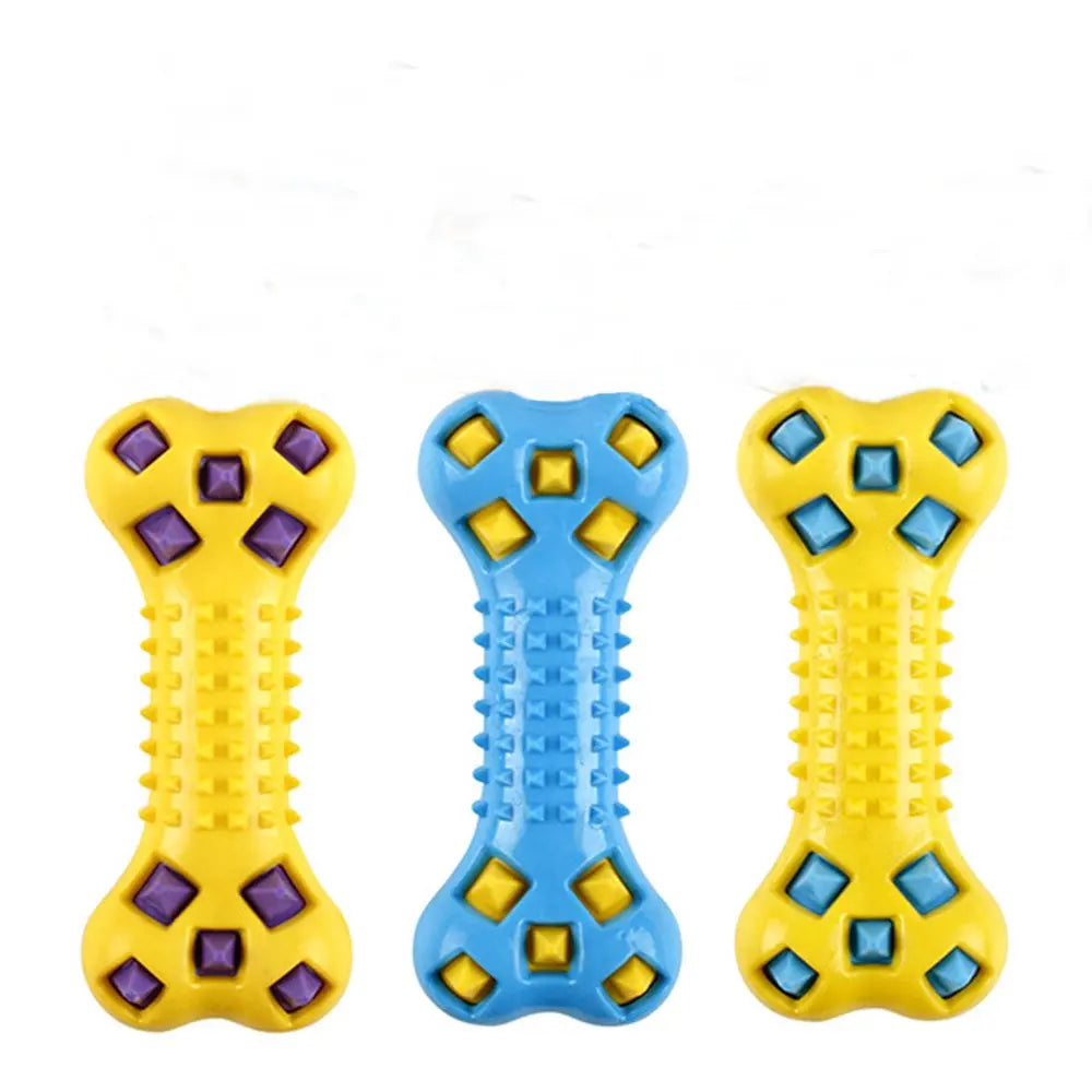 YES4PETS 3 x Large Dog Puppy Rubber Spike Fetch Stick Bone Dental Hygiene Chew Play Toy - Paws & Palettes