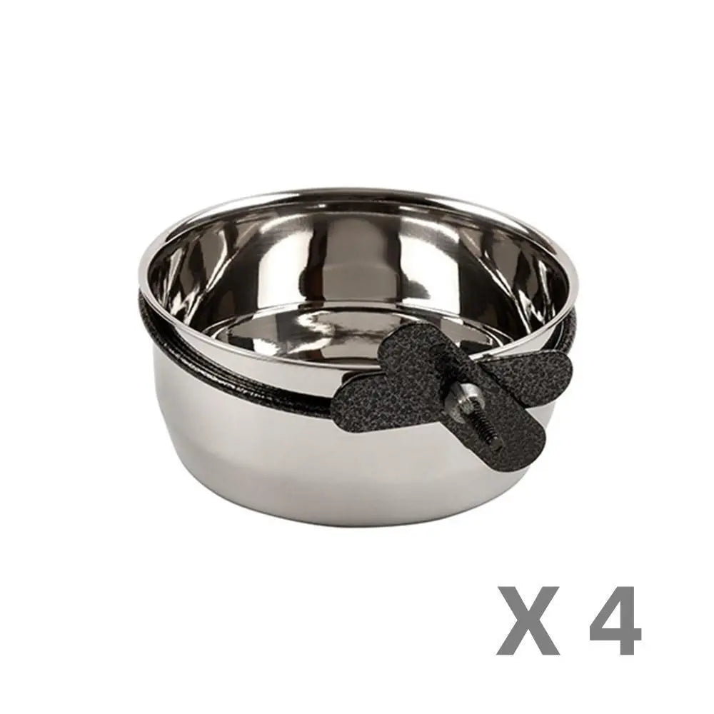 YES4PETS 4 x Medium Pet Rabbit Bird Parrot Dog Cat Water Food Bowl Feeder Chicken Poultry Coop Cup 620 ml - Paws & Palettes