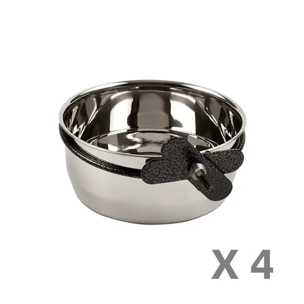 YES4PETS 4 x Medium Pet Rabbit Bird Parrot Dog Cat Water Food Bowl Feeder Chicken Poultry Coop Cup 620 ml Dropshipzone