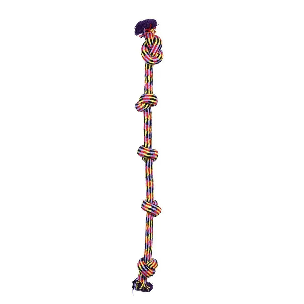 YES4PETS 2 x Dog Toy Tug-of-War Knotted Cotton Rope Pet Toy 105cm Long Chew Rope Play Dental - Paws & Palettes