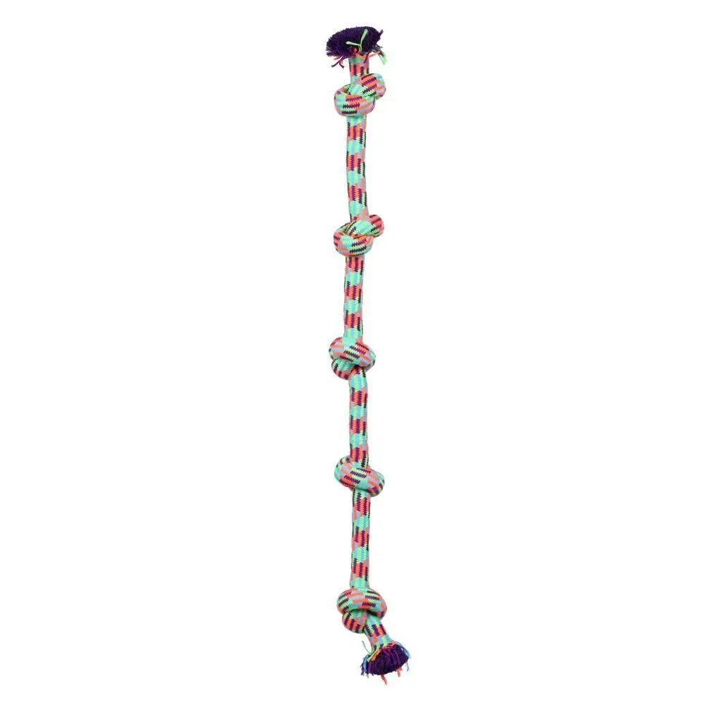 YES4PETS 2 x Dog Toy Tug-of-War Knotted Cotton Rope Pet Toy 105cm Long Chew Rope Play Dental - Paws & Palettes